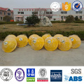Offshore ocean surface marine EVA foam filled buoys anchor pendant chain through pick up mooring fishing buoys for sale